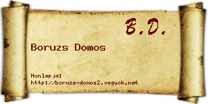 Boruzs Domos névjegykártya
